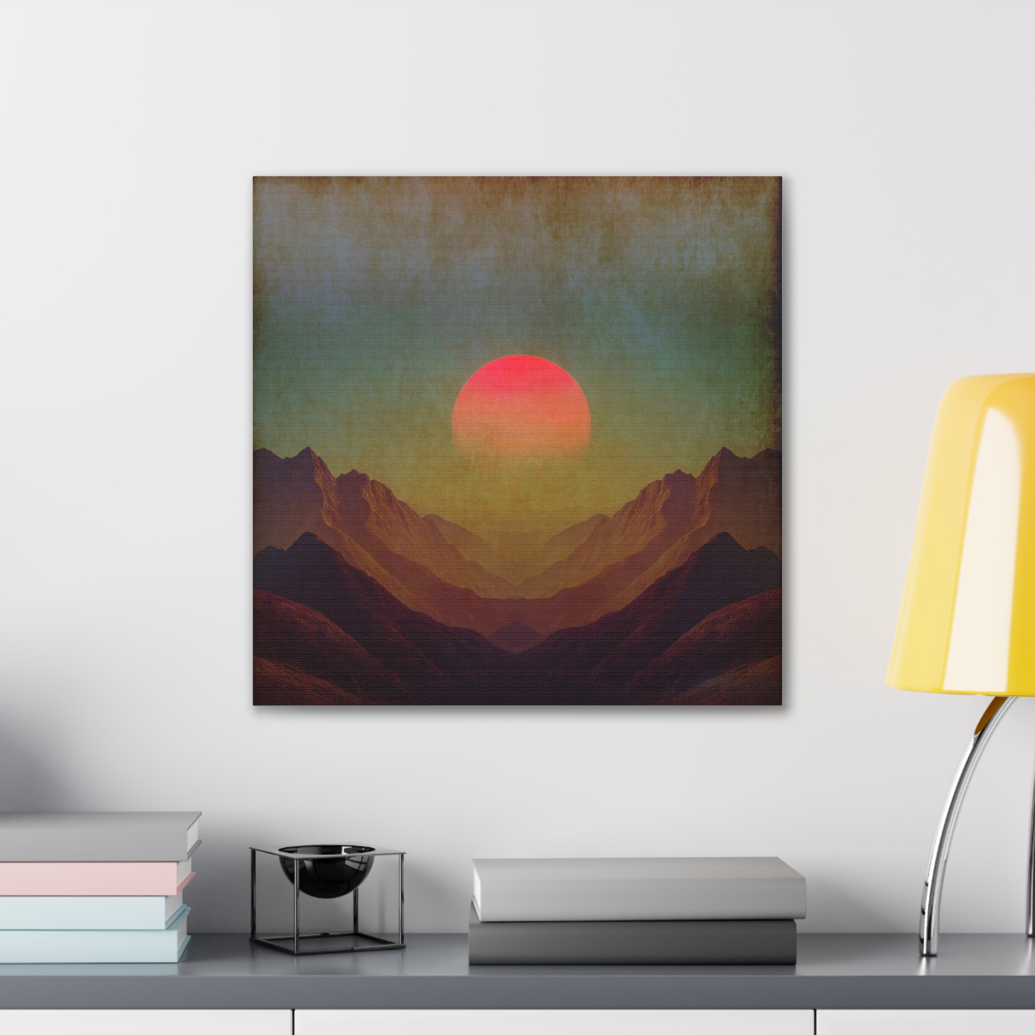 Pink Sun on Canvas - Image 3